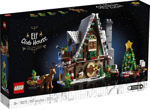 Vista 4 de LEGO Elf Club House (10275) Kit de construcción; un proyecto atractivo y una gran idea de regalo de vacaciones para adultos, nuevo 2021