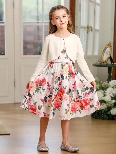 Vista 3 de Bonny Billy Vestidos de fiesta para niñas con estilo vintage floral
