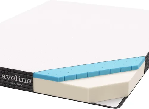Vista 6 de Modway Aveline - Colchón de 6 pulgadas de espuma viscoelástica con infusión de gel con certificación CertiPUR-US, colchón estrecho de tamaño Twin