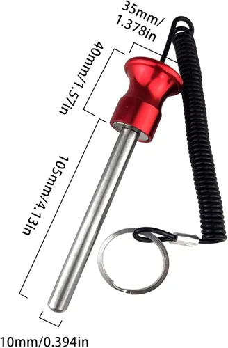 Vista 3 de Flylin Pasador de pila de peso, Pin de liberación rápida de aleación de aluminio, entrenamiento de fuerza magnética, equipo de entrenamiento
