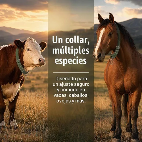 Vista 7 de DOITOOL Collar de lona para cuello de vaca, correa ajustable de nailon grueso de tracción para ganado con 2 filas de hebilla de metal para granja