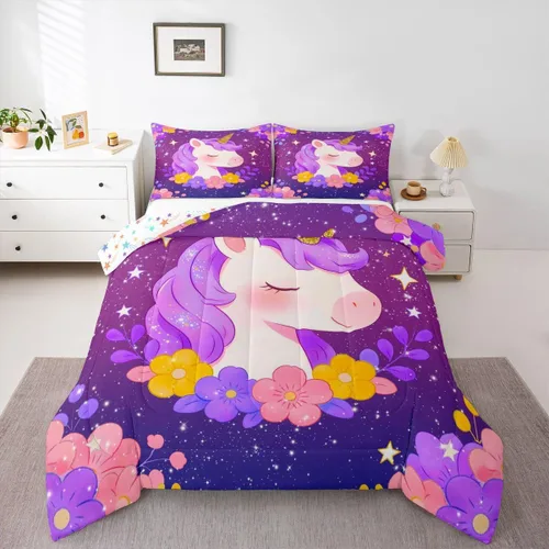Vista 15 de Feelyou Lindo juego de ropa de cama de ajolote para niños y niñas tamaño twin, juego de edredón de salamandra para niños, mujeres y hombres, edredón