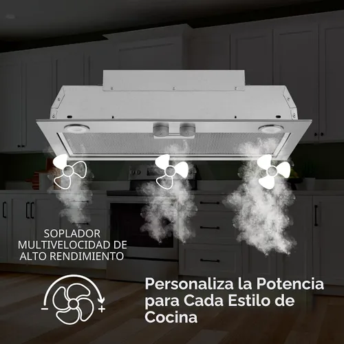 Vista 6 de Broan - NuTone PM400SS - Armario personalizado integrado de 3 velocidades con iluminación LED y ventilador CFM máximo de 450 CFM, 21 pulgadas, acero