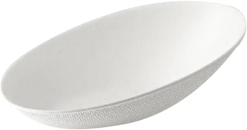 Vista 2 de Restaurantware Platos de degustación sin PFAS añadido de 3.2 x 2.1 pulgadas, 100 platos desechables, compostables para el hogar, aptos