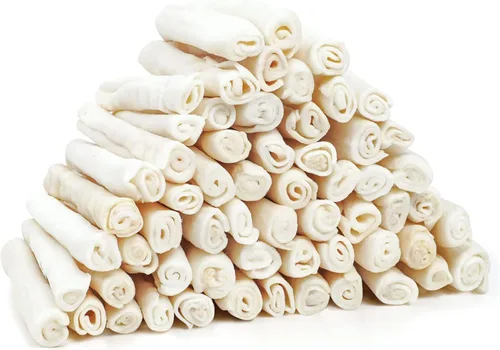 Vista 16 de MON2SUN Rollos de rawhide para perro con forma de Twist Sticks de 6.5 pulgadas, golosinas masticables sabor pollo, 18 unidades para cachorros