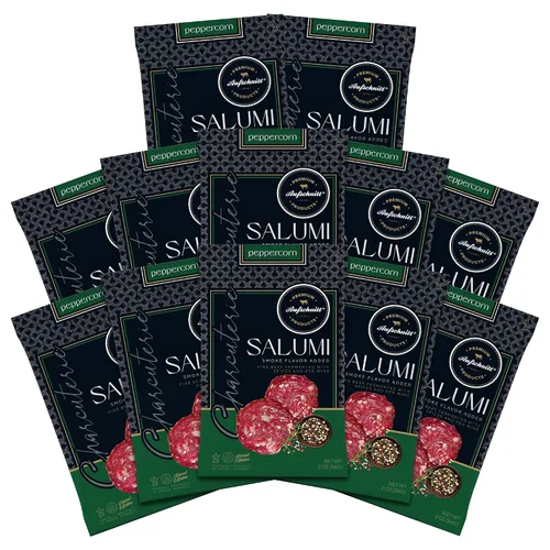 Vista 11 de Aufschnitt Meats Kosher Salumi - Salchicha en rodajas, carne de embutidos - Carne fermentada fina - 2 onzas, original, paquete de 12