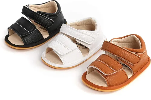 Vista 6 de RVROVIC Sandalias para bebés niños y niñas, zapatos de verano de primera calidad para exteriores, ligeras, suaves, antideslizantes, suela para niños