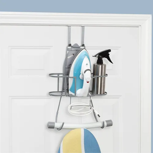 Vista 2 de Honey Can Do BRD-09112 - Organizador de hierro y soporte para tablero, color gris