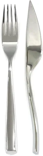 Vista 12 de MEPRA 105022005 Arte - Juego de cubiertos de 5 piezas de acero inoxidable 18/10, estilo americano, para comedor fino, apto para lavavajillas