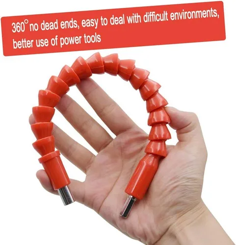 Vista 3 de Destornillador flexible Broca Extensión Rod Hex Sockets Bits Electric Screw Driver Lote Cabeza Flexible Extensión Eje Herramientas de Mano Kit 12
