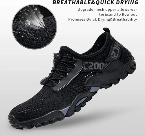 Vista 2 de SOBASO Zapatos de agua para mujer, secado rápido, senderismo, natación, playa, río, zapatos para pesca, deportes acuáticos, buceo, vela, viajes