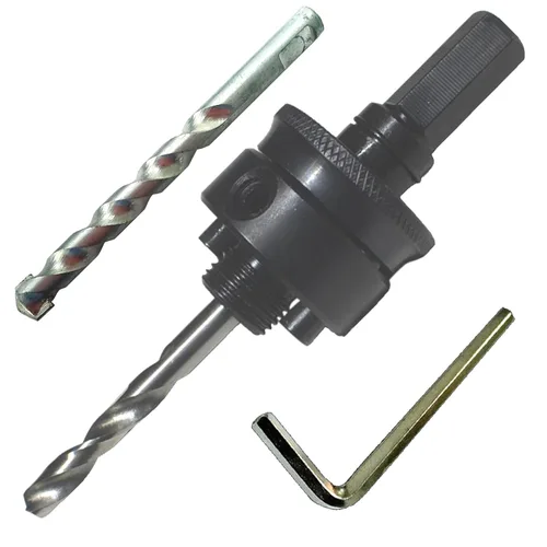 Vista 24 de Kit de extensión y eje de sierra perforadora de 7/16 pulgadas: 2 ejes hexagonales de 1/2 pulgadas y extensión de 12 pulgadas para sierras