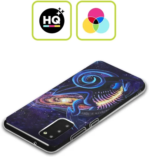 Vista 2 de Head Case Designs Officially Licensed Carla Morrow Galactic Entrancement Dragons Gel Case [Military Grade Protection] Compatible with Samsung Galaxy