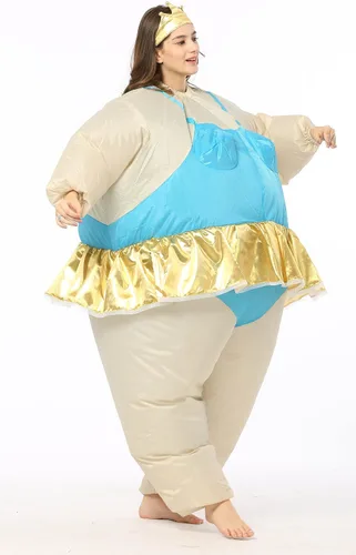 Vista 4 de JYZCOS - Disfraz de bailarina inflable para adultos