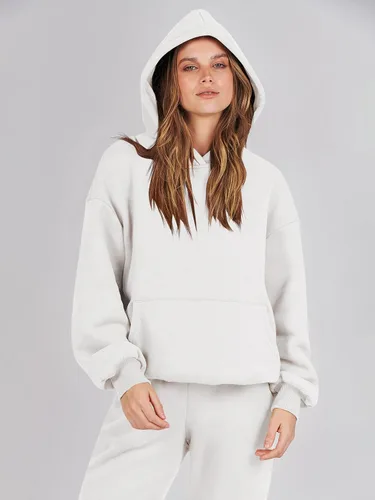 Vista 9 de Prinbara Conjunto de 2 piezas para mujer, conjunto de pantalones deportivos de gran tamaño, sudadera con capucha a juego, conjunto de descanso