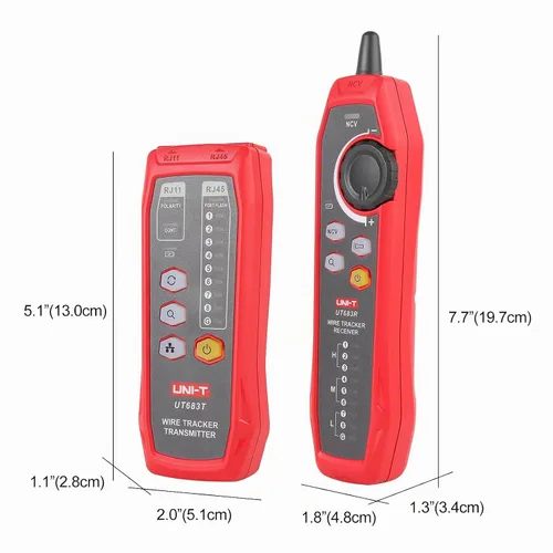 Vista 5 de UNI-T UT683KIT - Rastreador de cables para probador de cables RJ11 y RJ45, buscador de línea telefónica, colación de mantenimiento de red