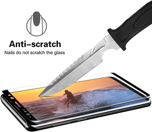 Vista 2 de Protector de pantalla de vidrio templado para Samsung Galaxy S22 Ultra (6.8 pulgadas), paquete de 2 películas protectoras de dureza 9H