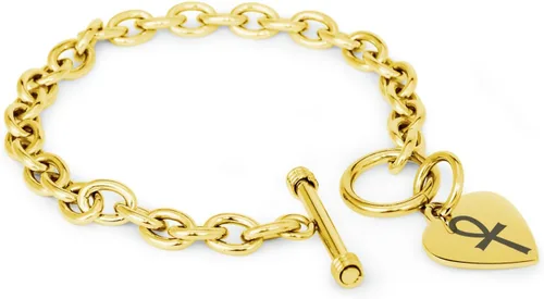 Vista 9 de Pulsera y Collar con Dijes de Símbolos de Corazón de Acero Inoxidable Solo pulsera de plata