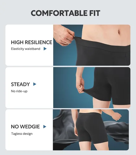 Vista 5 de DAVID ARCHY - Calzoncillos para hombre, estilo boxer briefs de algodón, con bolsa, ultra absorbentes, transpirables, suaves, con bragueta