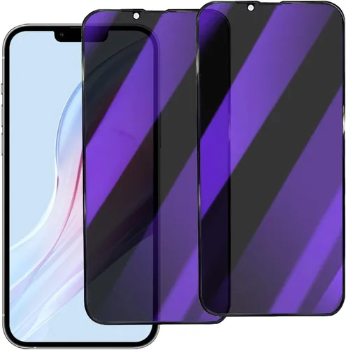 Vista 8 de 2 piezas de vidrio templado anti-azul de privacidad para iPhone XS Max/iPhone 11 Pro Max, película protectora de pantalla antiespía diseñada