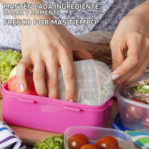 Vista 4 de PAMI - Bolsas de sándwich plegables, desechables, sin cremallera, fáciles de abrir, para el almuerzo, paquete de 200