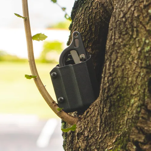 Vista 6 de Clip & Carry Kydex - Funda multiherramienta para tijeras de trauma de respuesta Raptor de cuero - Fabricado en Estados Unidos