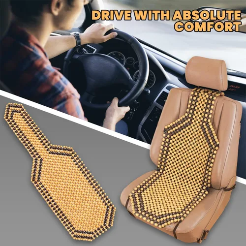 Vista 7 de VaygWay Cojín de Asiento Cómodo con Cuentas de Madera – Cubierta de Asiento de Automóvil Cómoda con Cuentas de Madera – Cubierta Fresca de Masaje