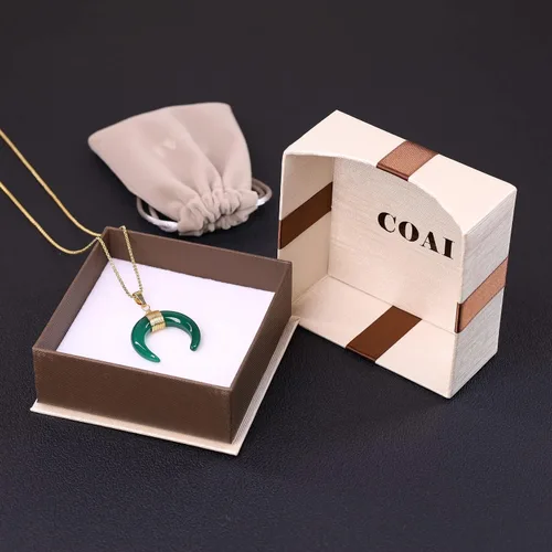 Vista 6 de COAI Collar de luna de cristal curativo para mujer, Piedra, Ágata