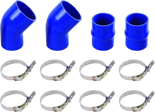 Vista 11 de Kit de Mangueras de Intercooler de Silicona para Trabajo Pesado Compatible con Dodge Ram Pickup 1994-2002 5.9L Diésel (Negro)