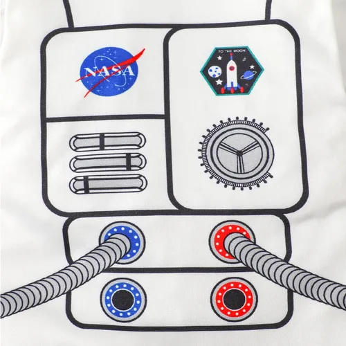 Vista 4 de Disfraz de Halloween para niño recién nacido, traje de Halloween para bebé, mameluco de astronauta