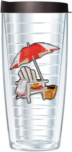 Vista 3 de Juego de 4 palmeras para playa, hamaca, flamenco, silla de playa, vasos aislados de doble pared de 16 onzas, paquete aislado al vacío sin BPA