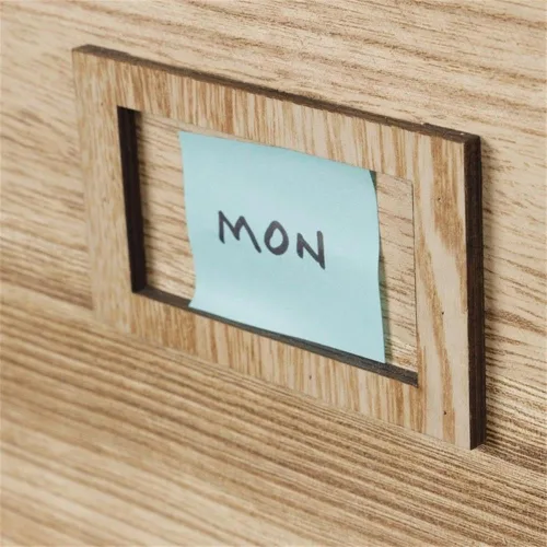 Vista 9 de OS - Organizador de pared de madera para muebles de hogar y oficina, color natural envejecido
