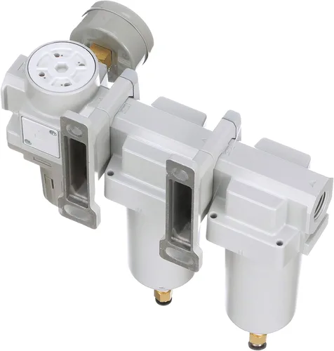 Vista 9 de PneumaticPlus SAU430-N06DG-MEP Sistema de secado de aire de tres etapas Filtro de aire de partículas, filtro coalescente, regulador de presión