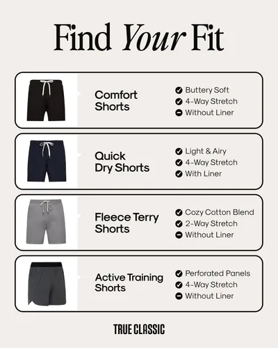 Vista 3 de True Classic Novedosos pantalones cortos para hombre, pantalones cortos de Negro