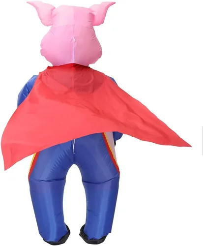 Vista 5 de RHYTHMARTS Inflatable Pig Costume Adult Blow up Pig Costumes Fancy Dress for Adult Halloween Christmas