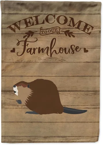 Vista 47 de Caroline's Treasures CK6823GF Coypu Nutria River Rat Welcome Garden Flag - Bandera decorativa para patio exterior, patio, obras de arte