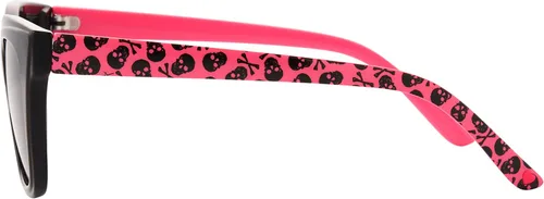Vista 5 de Betsey Johnson Gafas de sol Sketchy Cateye para mujer, color negro, 5.591 in, Negro