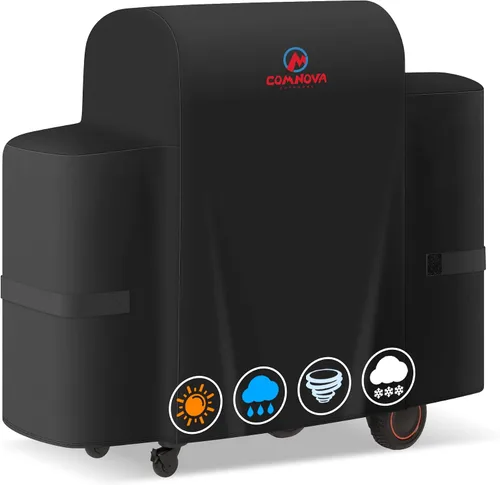 Vista 14 de Comnova - Cubierta para parrilla Traeger Tailgater Serie 20 – Cubierta para ahumador de pellets de madera 600D Traeger impermeable y resistente