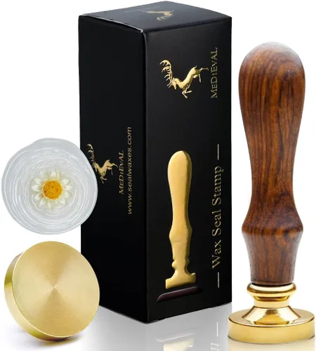 Vista 8 de Sello de Cera de Abeja en Relieve 3D - Cabeza de Latón con Mango de Madera, para Hacer Sellos de Cera para Invitaciones de Boda/Sobres/Envoltorios