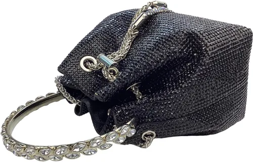 Vista 9 de Bolsas de diamantes de imitación para mujer, bolso de mano con lentejuelas brillantes, bolso de noche para boda, cóctel, graduación, fiesta, club