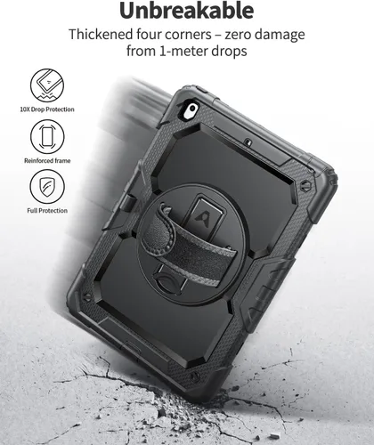 Vista 7 de Funda para iPad de 9ª/8ª/7ª generación, funda para iPad 10.2 2021/2020/2019, [a prueba de niños] ambison funda protectora de cuerpo completo