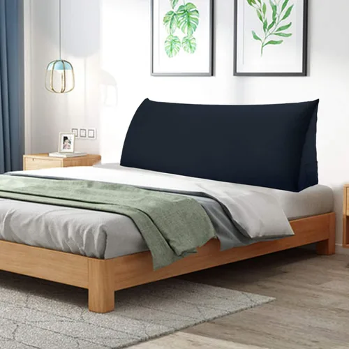 Vista 14 de Johnear Almohada triangular para cabecero, almohada de cuña de algodón y lino, almohada grande para respaldo de lectura para sofá y cama, soporte