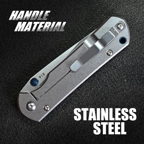 Vista 5 de LAND 910/911/912/913 Lock 12C27 Caza al aire libre supervivencia camping EDC herramienta bolsillo plegable cuchillo (912)