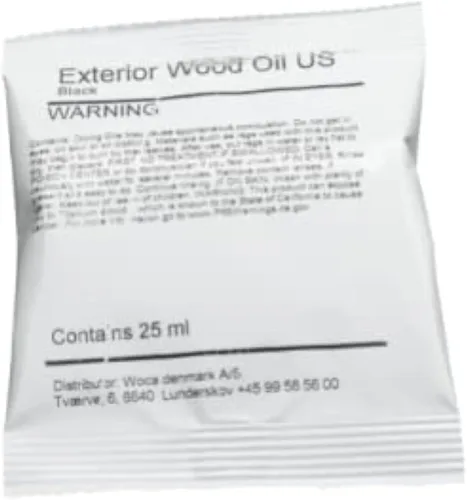 Vista 25 de WOCA Comprobador de aceite de madera exterior de Dinamarca, aceite penetrante a base de agua para superficies de madera al aire libre, muestra