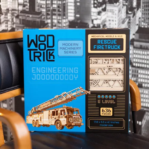 Vista 5 de Wood Trick Rompecabezas de madera 3D de rescate para adultos para construir