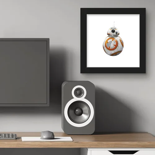 Vista 5 de Trends International Gallery Pops Star Wars: Saga - Póster de pared BB-8, 12 x 12 pulgadas, versión enmarcada en negro