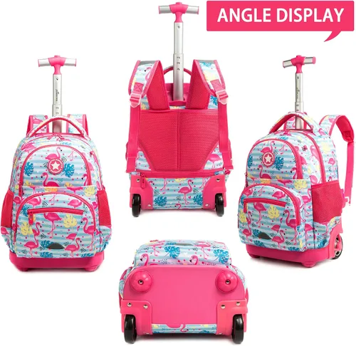 Vista 6 de MOHCO Mochila con ruedas de 16 pulgadas para niños y niñas
