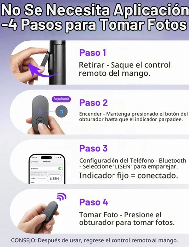 Vista 9 de LISEN - Trípode selfie stick de 67 pulgadas con control remoto para creadores de contenido Content creator essentials: 67" phone tripod with