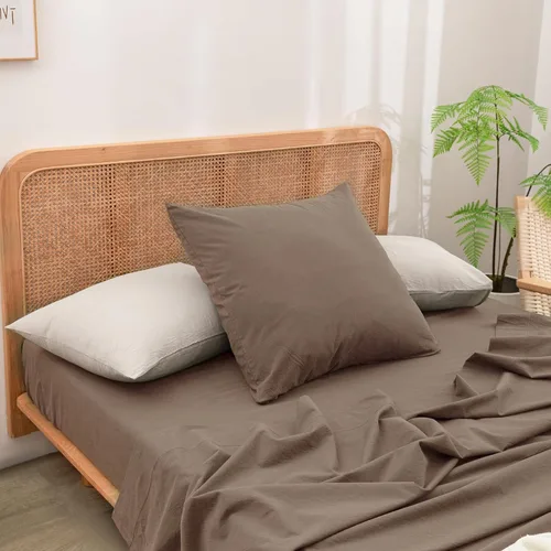 Vista 12 de BESTOUCH 100% Algodón Lavado Funda de Almohada para Cabello y Piel, Sensación de Lino, Suave, Cómoda, Transpirable, Juego de 2 Fundas de Almohada