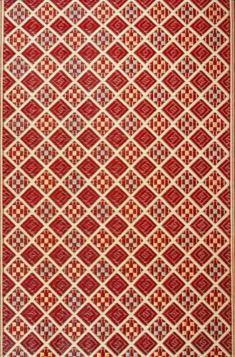 Vista 25 de Mad Mats® Alfombra geométrica para exteriores, tapete de plástico reversible (4 x 6 pies, tejido de cesta, piedra blanca)
